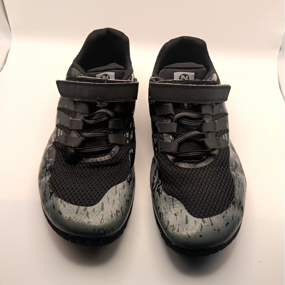 Merrell Men's Low Top Athletic Sneaker Lace-Up Hook & Loop Black/Gray Textile